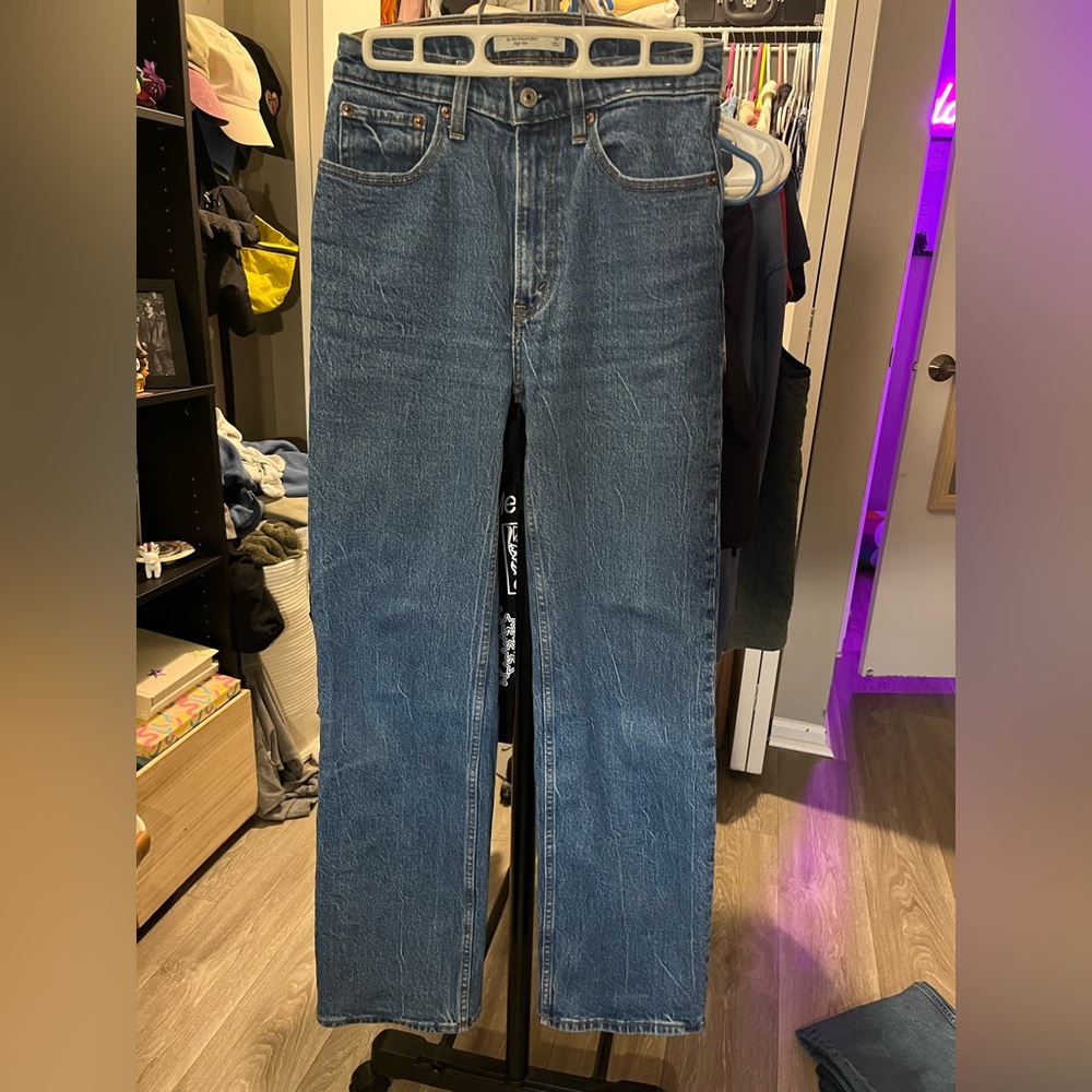 Abercrombie & Fitch Women's Classic Blue Straight Jeans